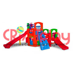 Multiplay House c/ Kit Fly Playground Compacto c/ Multiplas Atividades