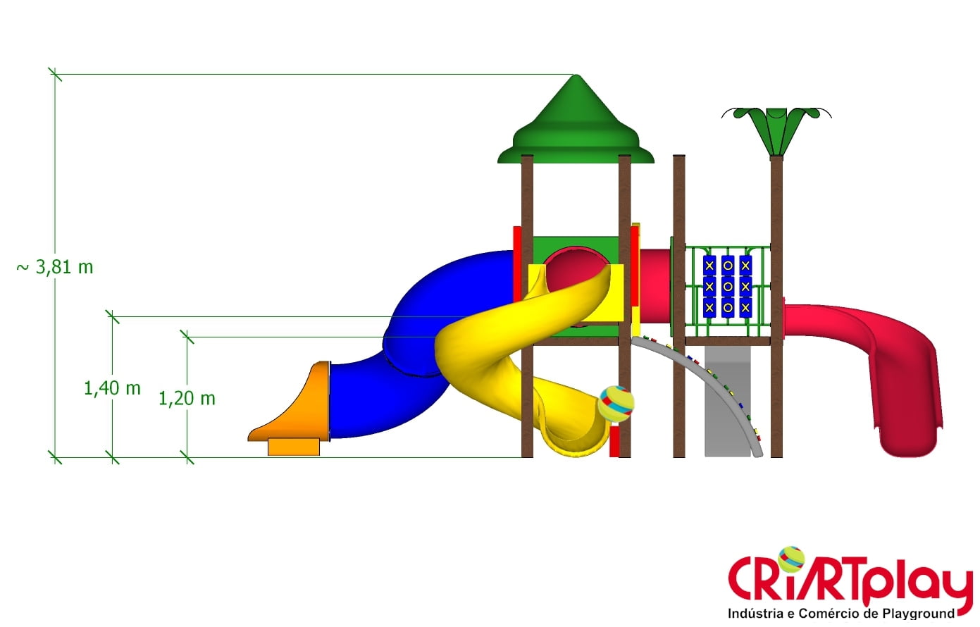 Playground Modular de Madeira Plástica - CMP - 2024