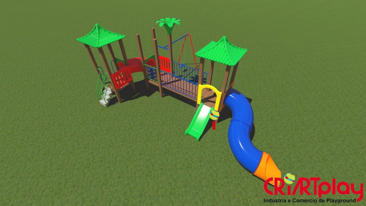 Playground Modular de Madeira Plástica - CMP - 2031