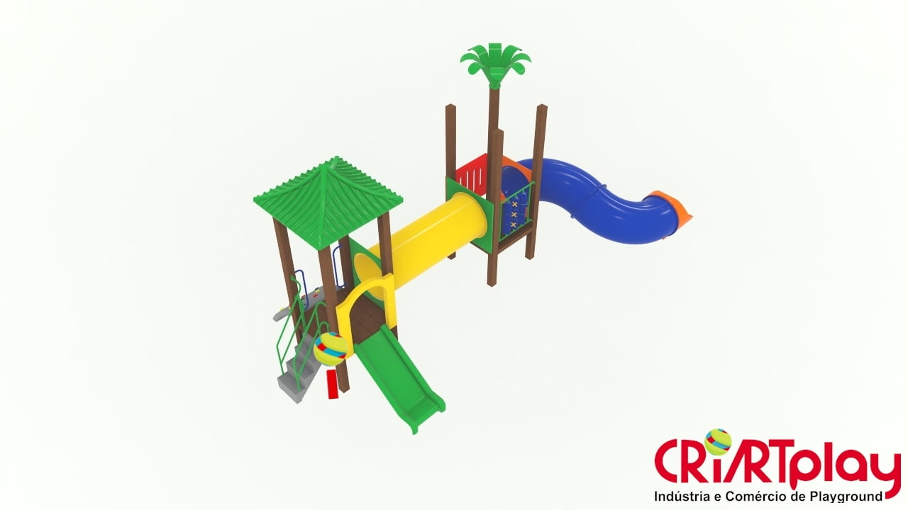 Playground Modular de Madeira Plástica - CMP - 2040