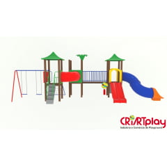 Playground Modular de Madeira Plástica - CMP - 2029