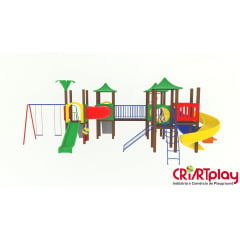 Playground Modular de Madeira Plástica - CMP - 2032
