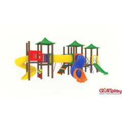 Playground Modular de Madeira Plástica - CMP - 2034