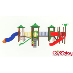 Playground Modular de Madeira Plástica - CMP - 2035