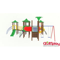 Playground Modular de Madeira Plástica - CMP - 2036