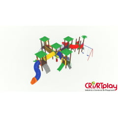 Playground Modular de Madeira Plástica - CMP - 2039